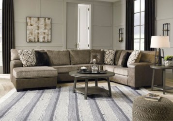 ashley_benchcraft _abalone_chocolate_3-piece_sectional_9130216+34+67